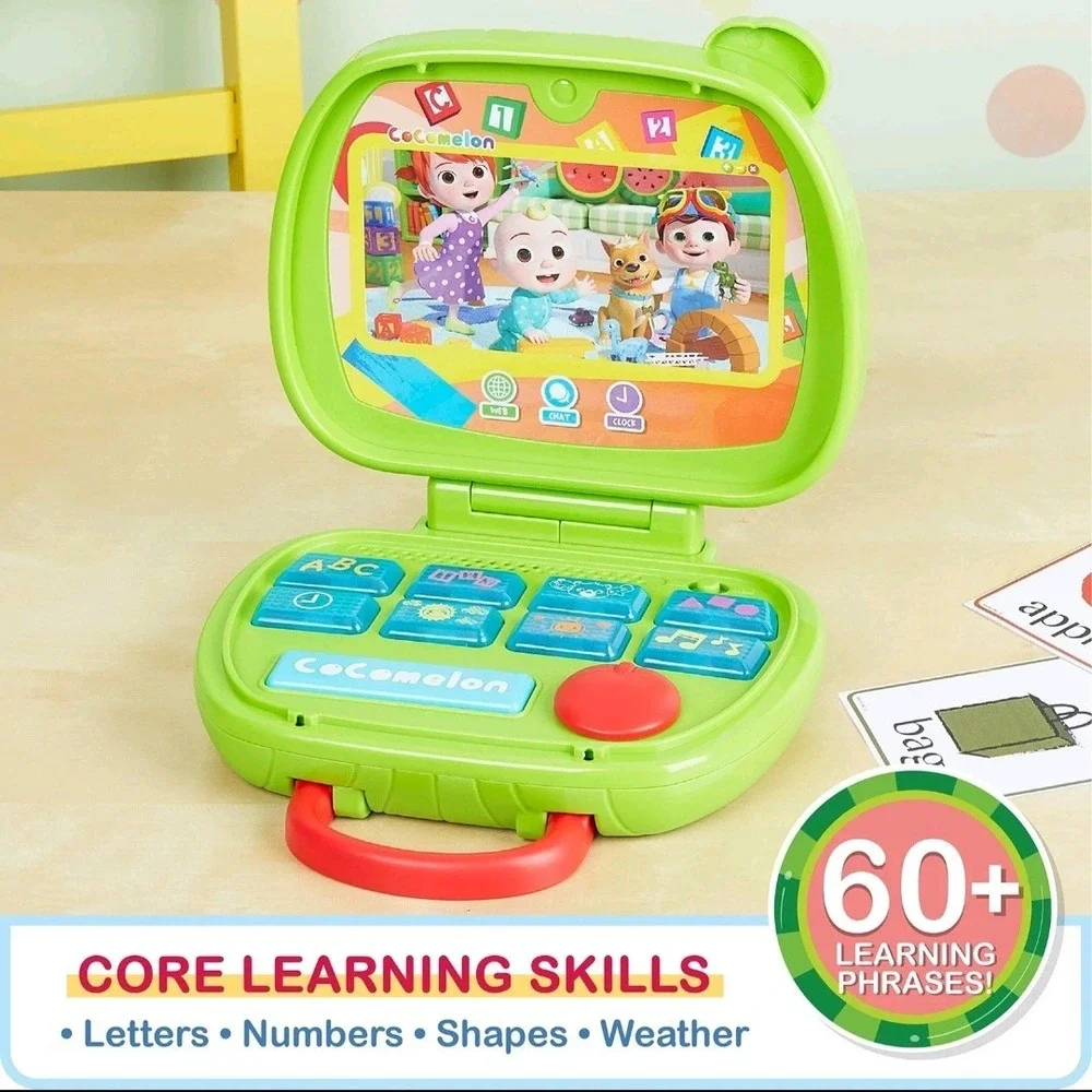 CoComelon Sing and Learn Laptop Toy for Kids, Lights, Sounds, and Music Encou...